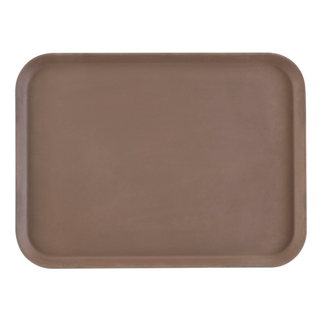 CAMBRO MFG. CO. 1520CT138 Cambro Rectangular Camtread Trays, 15in x 20in, Tavern Tan, Set Of 12 Trays
