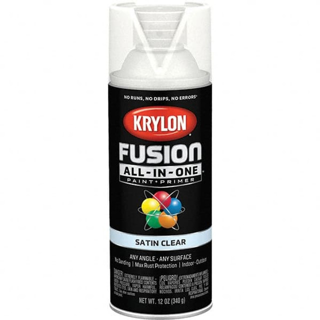 Krylon K02735007 Acrylic Enamel Spray Paint: Clear, Satin, 12 oz