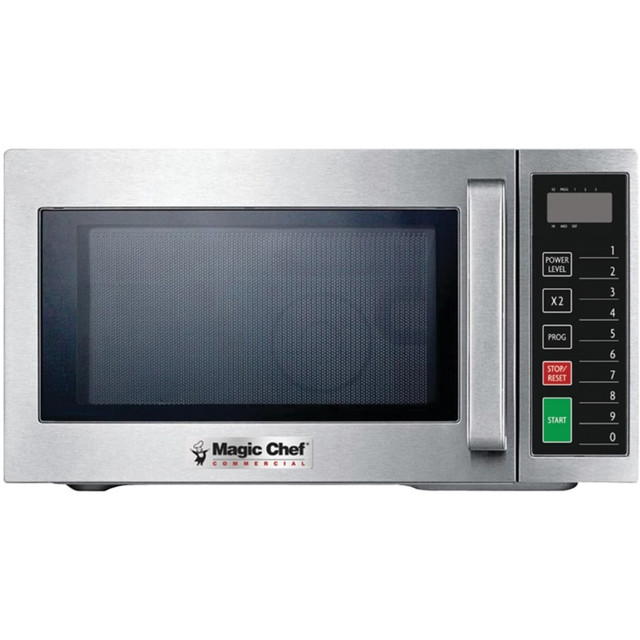 CNA INTERNATIONAL, INC. Magic Chef MCCM910ST  MCCM910ST .9 Cubic-ft Commercial Microwave - Single - 0.9 ft³ Capacity - Microwave - 3 Power Levels - 1000 W Microwave Power - FuseStainless Steel - Countertop