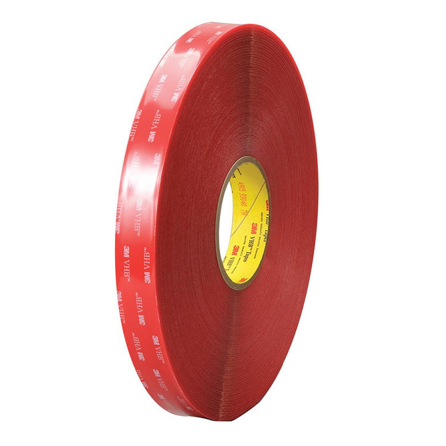 3M Clear Double-Sided Acrylic Tape: 3/4" Wide, 5 yd Long, 20 mil Thick, Acrylic Adhesive 888519024447