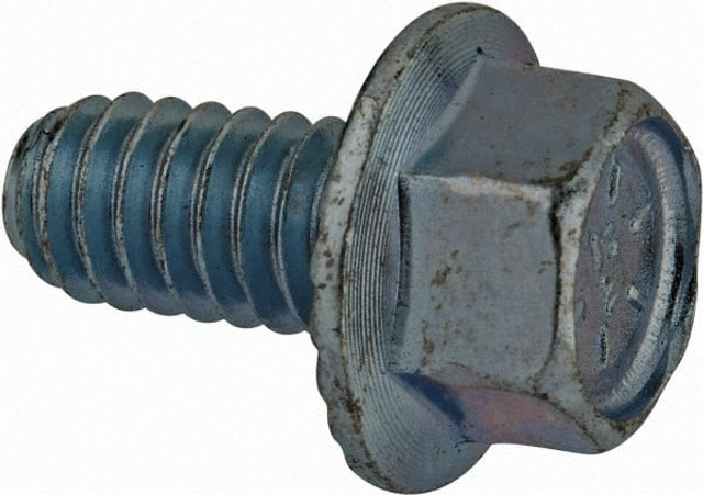 Value Collection 825208MSC Serrated Flange Bolt: 1/4-20 UNC, 1/2" Length Under Head, Fully Threaded