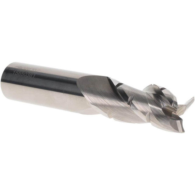 Accupro 6504242 Roughing & Finishing End Mill: 3/4" Dia, 3 Flutes, 0.03" Corner Radius, Solid Carbide