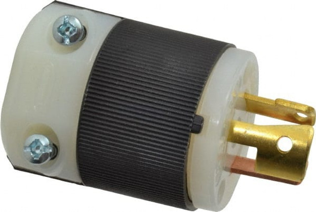 Hubbell Wiring Device-Kellems HBL7567C Locking Inlet: Plug, Industrial, Non-NEMA, 125 & 250V, Black & White