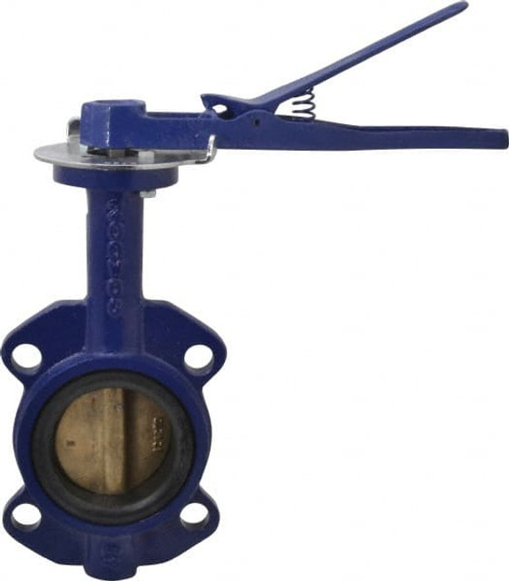 NIBCO NLJ100F Manual Wafer Butterfly Valve: 3" Pipe, Lever Handle