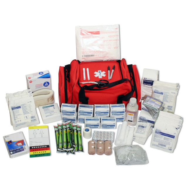 READY AMERICA 74250  Medical Duffel First Aid Emergency Kit, Red