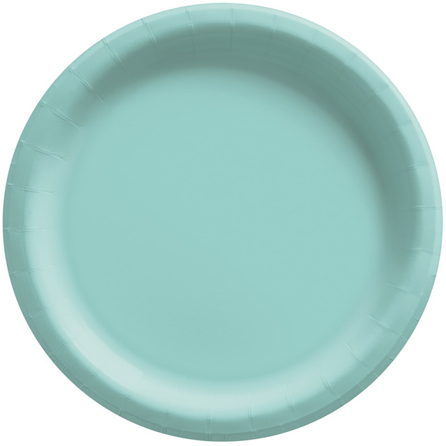 AMSCAN 650011.121  Round Paper Plates, 8-1/2in, Robins Egg Blue, Pack Of 150 Plates