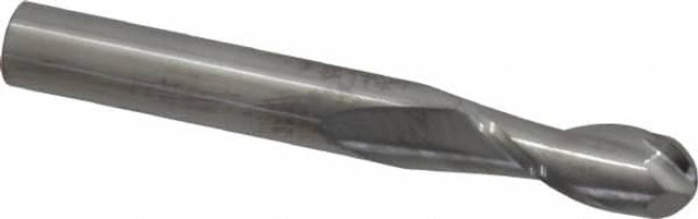 SGS 30340 Ball End Mill: 0.3125" Dia, 0.8125" LOC, 2 Flute, Solid Carbide