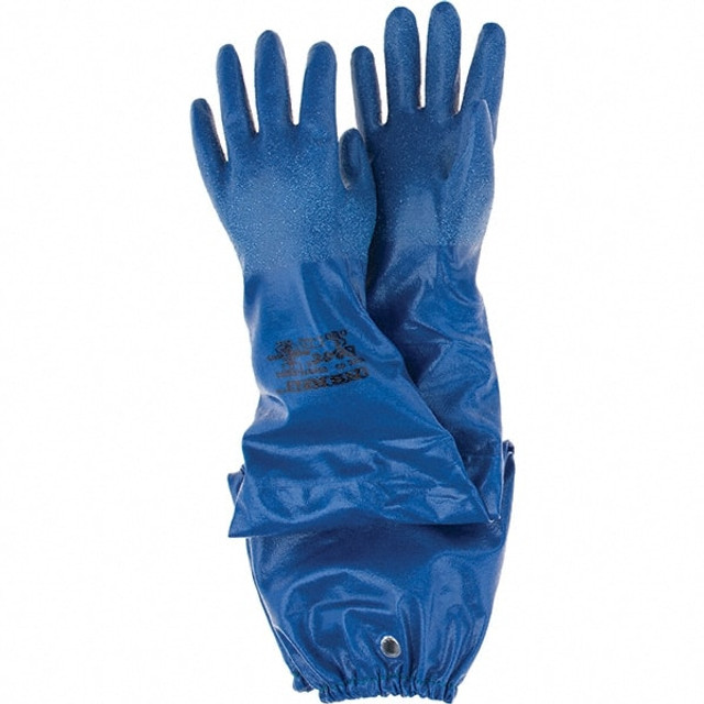 SHOWA NSK26-09 Chemical Resistant Gloves: Large, 15 mil Thick, Nitrile-Coated, Nitrile