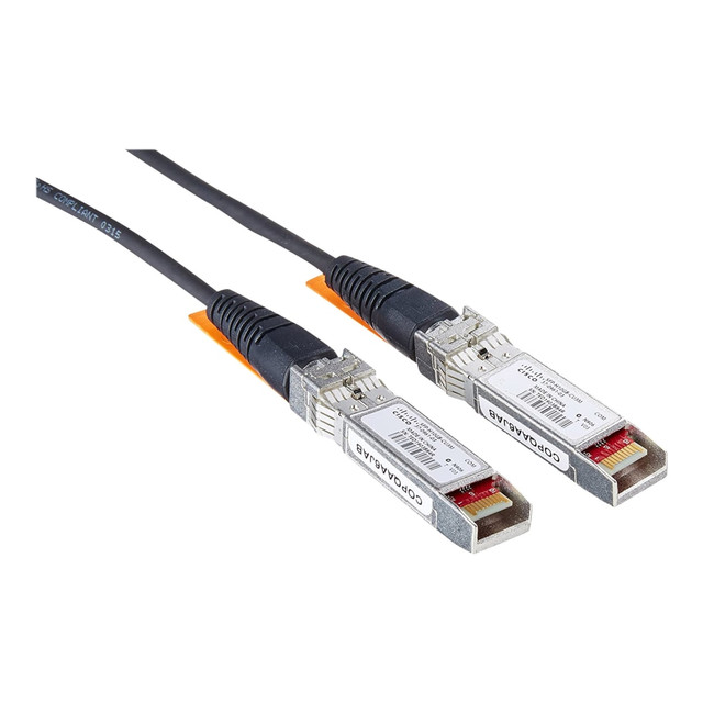 CISCO SFP-H10GB-CU3M  SFP+ Copper Twinax Cable - Direct attach cable - SFP+ to SFP+ - 10 ft - twinaxial - for 250 Series; Catalyst 2960, 2960G, 2960S, ESS9300; Nexus 93180, 9336, 9372; UCS 6140, C4200