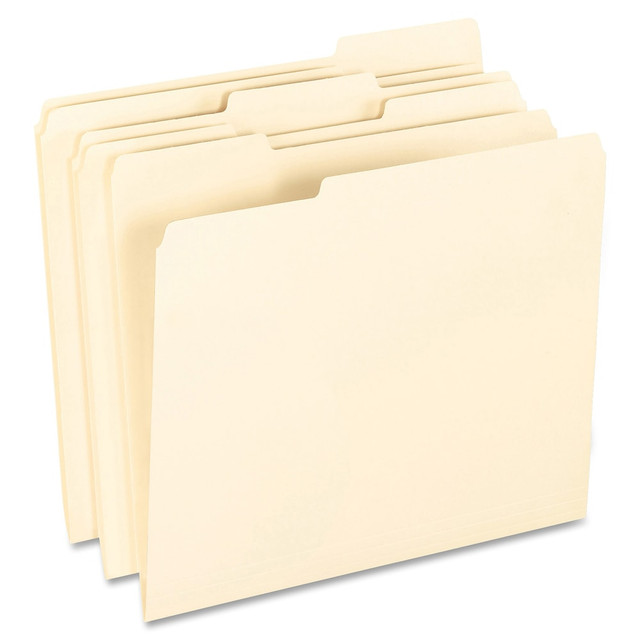 TOPS BRANDS Pendaflex 62702  Smart Shield File Folders, Letter Size, Manila, 1/3 Cut Tabs