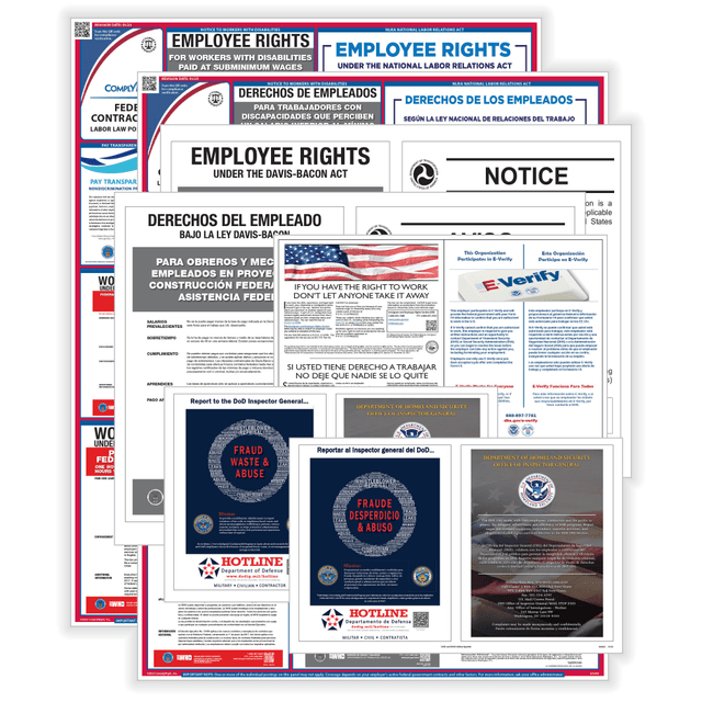 TAX FORMS PRINTING, INC. U1200CFCB ComplyRight Federal Contractor, Construction, Labor Law 1-Year Poster Service, Bilingual TAX FORMS PRINTING, INC. U1200CFCB ComplyRight Federal Contractor, Construction, Labor Law 1-Year Poster Service, Bilingual
