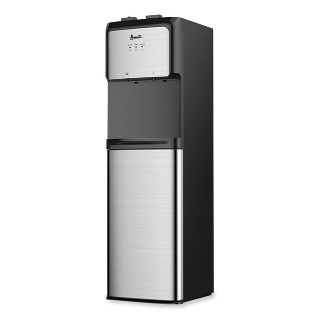 AVANTI WDBMC810Q3S Bottom Loading Water Dispenser with UV Light, 3 gal to 5 gal, 12.25 x 14 x 41.25, Black/Stainless Steel