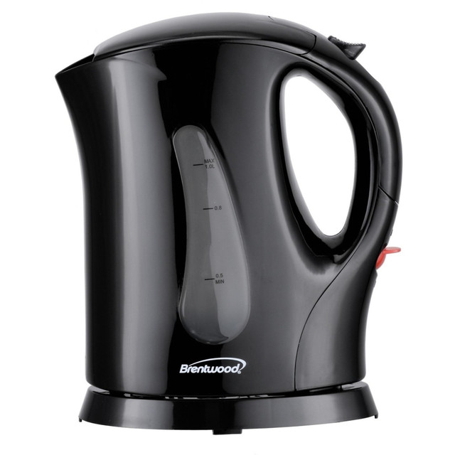 BRENTWOOD APPLIANCES, INC. KT-1610BK Brentwood KT-1610BK BPA Free 1L Cordless Electric Kettle, Black - 900 W - 1.06 quart - Black