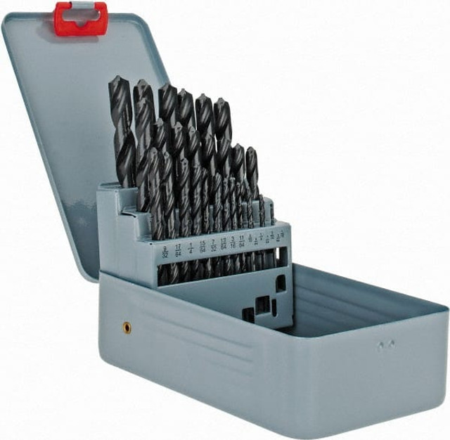 Value Collection 01186295 Drill Bit Set: Jobber Length Drill Bits, 29 Pc, 118 °, High Speed Steel