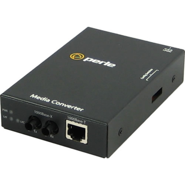 PERLE SYSTEMS Perle 05050784  S-1000-S2ST160 Unmanaged Gigabit Media Converter - 1 x Network (RJ-45) - 1 x ST Ports - 1000Base-T, 1000Base-ZX - 99.42 Mile - Rail-mountable, Wall Mountable, Rack-mountable