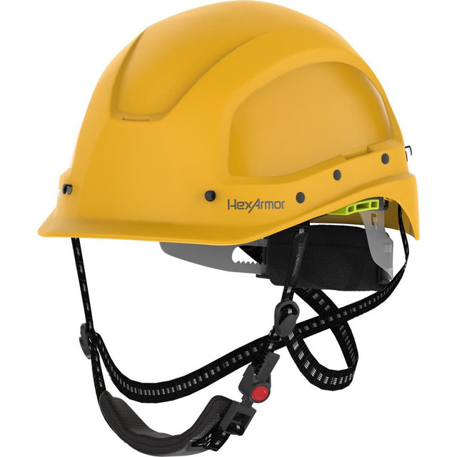 HexArmor. 16-17003 Hard Hats; Hard Hat Style: Short Brim ; Adjustment Type: Ratchet ; Application: Impact Resistant ; Material: HDPE ; Class Rating: C ; Vented: Yes