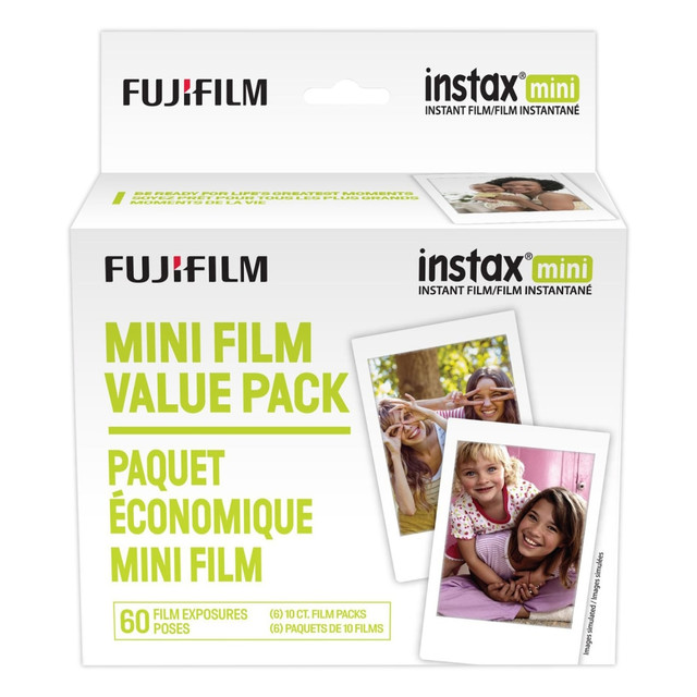 FUJIFILM U.S.A., INC. Fujifilm 600016111  Instax Mini ISO 800 Film Sheets, 10 Film Sheets Per Pack, Set Of 6 Packs