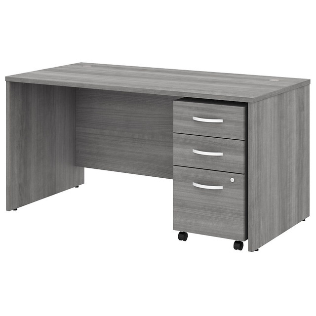 BUSH INDUSTRIES INC. STC014PGSU Bush Business Furniture Studio C 60inW Office Computer Desk With Mobile File Cabinet, Platinum Gray, Standard Delivery BUSH INDUSTRIES INC. STC014PGSU Bush Business Furniture Studio C 60inW Office Computer Desk With Mobile File Cabinet, Platinum Gray, Standard Delivery