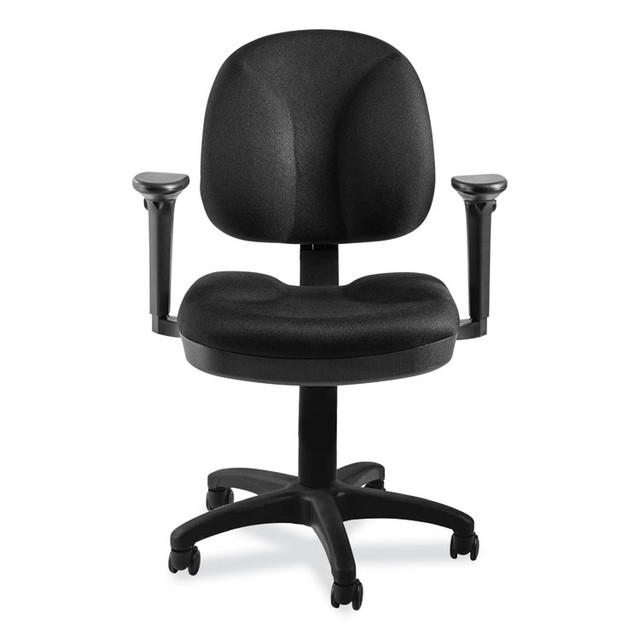 NATIONAL PUBLIC SEATING NPS® CTCA Comfort Task Chair with Arms, Supports Up to 300 lb, 19" to 23" Seat Height, Black Seat, Black Back, Black Base