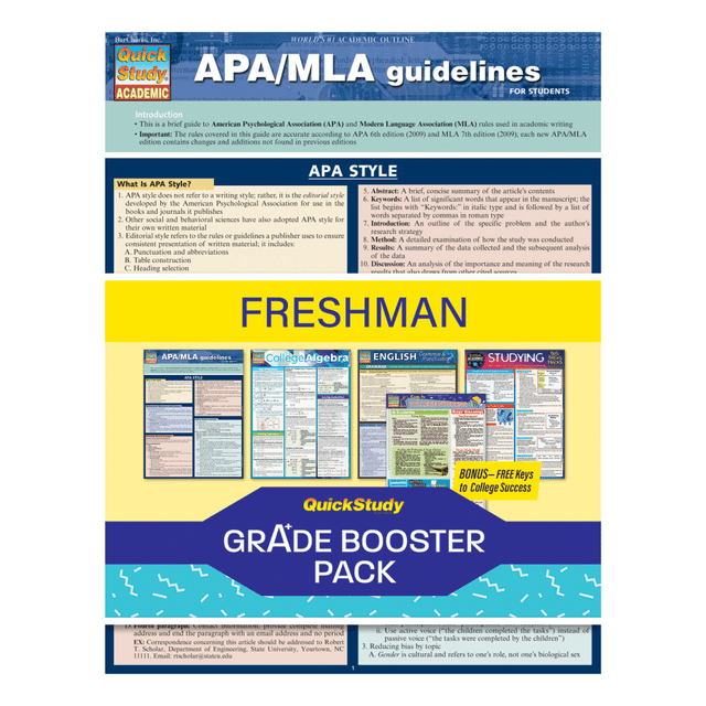 BARCHARTS INC QuickStudy 236177  Grade Booster Pack, Freshman