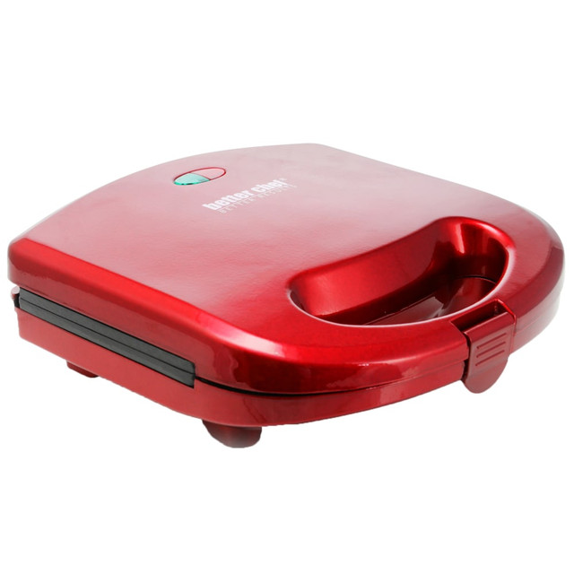 CRYSTAL PROMOTIONS 99576884M Better Chef Sandwich Grill, 2-1/2inH x 8inW x 8inD, Red