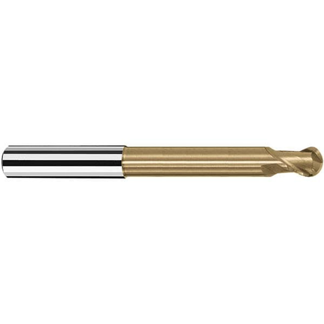 Fraisa V7474220 Ball End Mill: 4.00 mm Dia, 5.00 mm LOC, 2 Flute, Solid Carbide