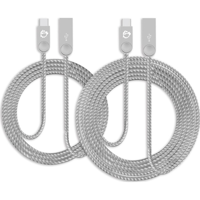 SIIG, INC. CB-US0R11-S1 SIIG Zinc Alloy 2-Pack - USB cable kit - 24 pin USB-C (M) to USB (M) - USB 2.0 - 2.4 A