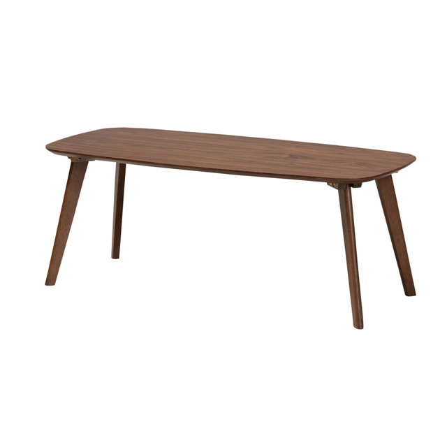 WHOLESALE INTERIORS, INC. 2721-9735 Baxton Studio Mid-Century Modern Coffee Table, 16-3/4inH x 43-5/16inW x 19-3/4inD, Walnut