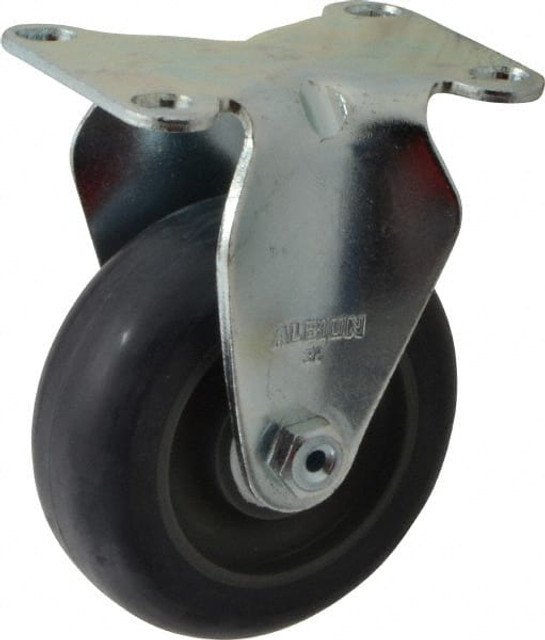 Albion 02XA03X51R Rigid Top Plate Caster: Polyurethane, 3-1/2" Wheel Dia, 1-1/4" Wheel Width, 350 lb Capacity, 4-11/16" OAH