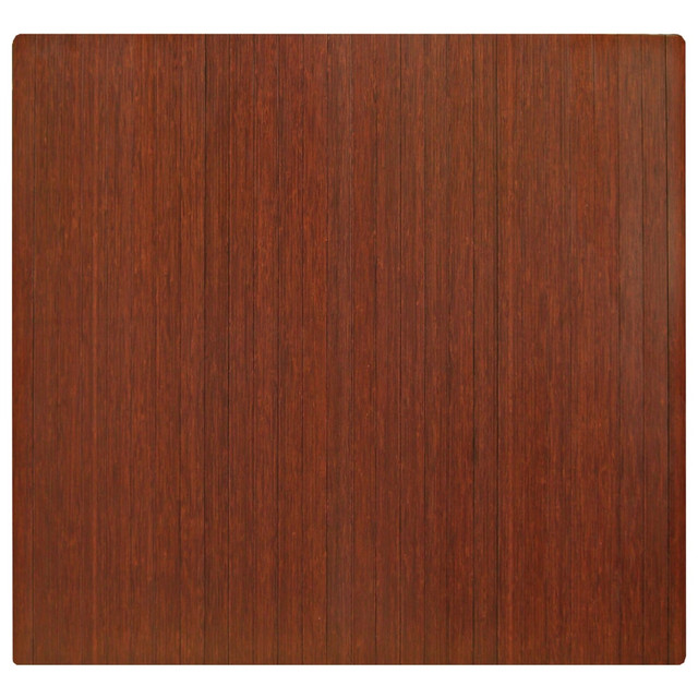 GFH ENTERPRISES INC. AMB24013 Anji Mountain Bamboo Roll-Up Chair Mat, 48in x 52in, 1/4in-Thick, Dark Cherry