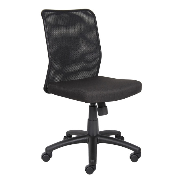 NORSTAR OFFICE PRODUCTS INC. B6105 Boss Budget Mesh Armless Task Chair, Black NORSTAR OFFICE PRODUCTS INC. B6105 Boss Budget Mesh Armless Task Chair, Black