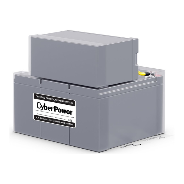 OEM certified. CyberPower batteries meet or exceed original manufacturer specifications.  Maintenance-free battery fluid. Never requires replacement.  User-installable cartridge. Allows for quick and convenient installation; each cartridge is pre-assembled.  Sealed lead-acid battery. Supplies high surge currents, provides robust power-to-weight ratios, and is cost-effective.  Reusable packaging. Provides for conveniently delivering expired batteries to a recycling center. After installing the new cartridge, place the old one in the reusable packaging.  Leak-proof casing. Protects the sealed lead-acid battery and prolongs battery life.