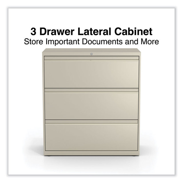 ALERA HLF3641PY Lateral File, 3 Legal/Letter/A4/A5-Size File Drawers, Putty, 36" x 18.63" x 40.25"