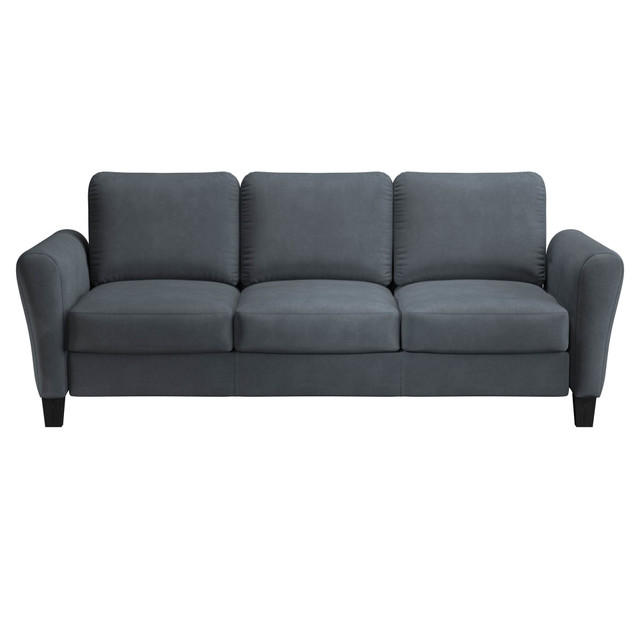 LIFESTYLE SOLUTIONS INC. CCWENKS3M26DGRA Lifestyle Solutions Winslow Sofa with Rolled Arms, Dark Gray