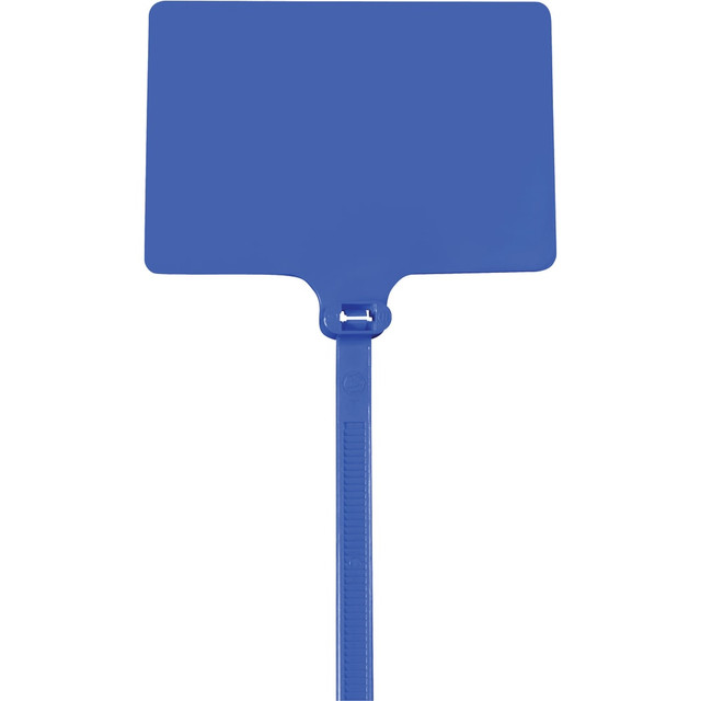 B O X MANAGEMENT, INC. CTID87 Partners Brand Identification Cable Ties, 9in, Blue, Case Of 100