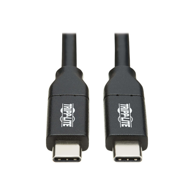 TRIPP LITE U040-C3M-C-5A  USB Type C to USB C Cable USB 2.0 5A Rating USB-IF Cert M/M 3M - First End: 1 x Type C Male USB - Second End: 1 x Type C Male USB - 60 MB/s - Nickel Plated Connector - Gold Plated Contact - Black