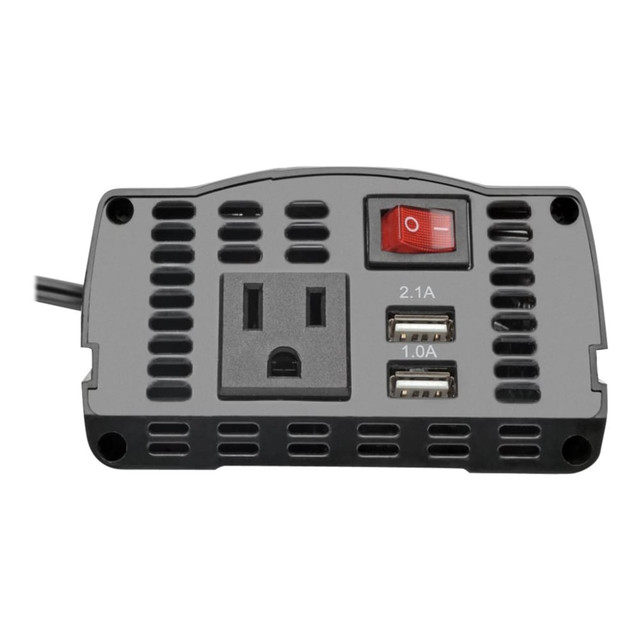 TRIPP LITE PV150USB  150W Compact Car Inverter 12V 120V 2-Port USB Charging 1 Outlet - DC to AC power inverter - 12 V - 150 Watt - output connectors: 3