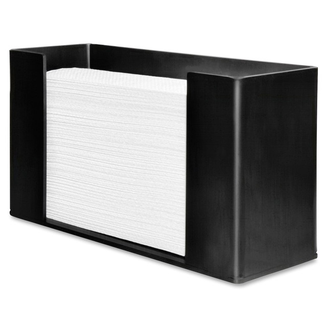 SP RICHARDS 11524CT Genuine Joe Folded Paper Towel Dispenser - C Fold, Multifold Dispenser - 6.8in Height x 11.5in Width x 4.1in Depth - Acrylic - Black - Wall Mountable - 9 / Carton