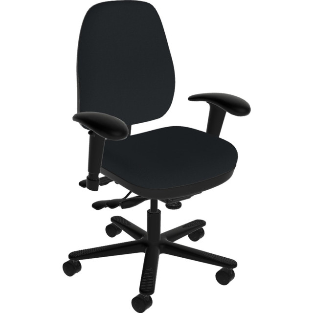 ANTHRO INTERNATIONAL, INC. DBA SITMATIC 073MFLSXCPC7K/21201 Sitmatic Beta Standard-Scale Ergonomic Fabric High-Back Chair, 46-1/2inH, Black