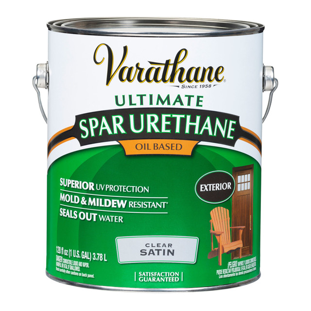 THE FLECTO COMPANY INC. 9331 Varathane Ultimate Oil-Based Spar Urethane, 1 Gallon, Clear Satin, Pack Of 2 Cans THE FLECTO COMPANY INC. 9331 Varathane Ultimate Oil-Based Spar Urethane, 1 Gallon, Clear Satin, Pack Of 2 Cans