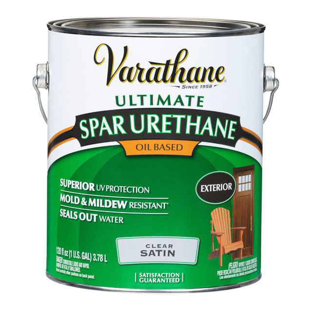 THE FLECTO COMPANY INC. Varathane 9331  Ultimate Oil-Based Spar Urethane, 1 Gallon, Clear Satin, Pack Of 2 Cans