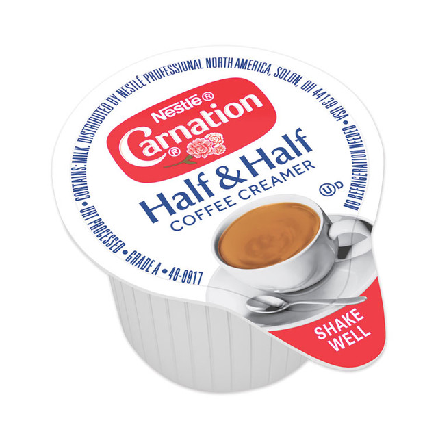 NESTLE Carnation® 18894 Half and Half, 0.3 oz Mini Cups, 360/Carton