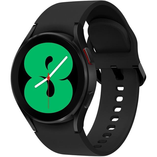 SAMSUNG SM-R860NZKAXAA Galaxy Watch4, 40mm, Black, Bluetooth - 16 GB - 1.50 GB Standard Memory - 1.2in - Android Wear - Bluetooth - Black - Aluminum Case - Health & Fitness - Water Resistant - IP68 Water Resistant SAMSUNG SM-R860NZKAXAA Galaxy Watch4, 40mm, Black, Bluetooth - 16 GB - 1.50 GB Standard Memory - 1.2in - Android Wear - Bluetooth - Black - Aluminum Case - Health & Fitness - Water Resistant - IP68 Water Resistant
