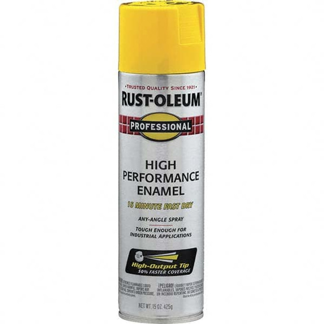 Rust-Oleum 7543838 Rustproof Enamel Spray Paint: Safety Yellow, Gloss, 15 oz