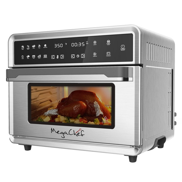 MEGAGOODS, INC. 995114320M MegaChef 10-in-1 Multi-Function Hot Air Counter-Top Oven, Silver