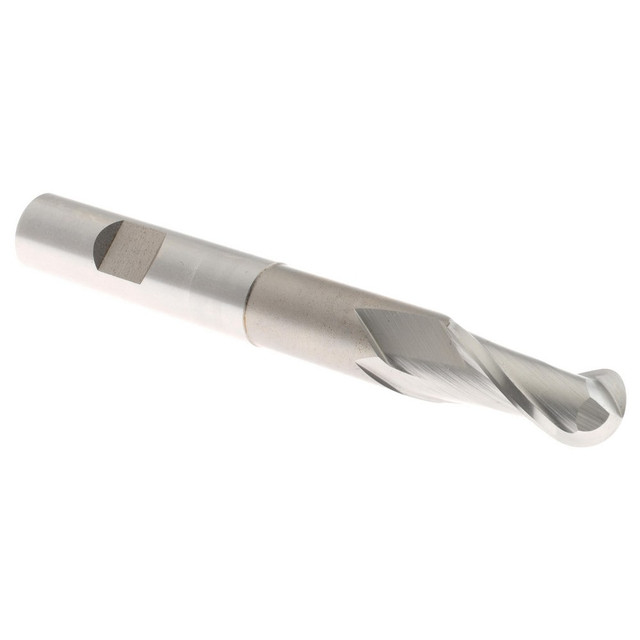 Hertel E2111032 Ball End Mill: 0.5" Dia, 1" LOC, 2 Flute, Cobalt