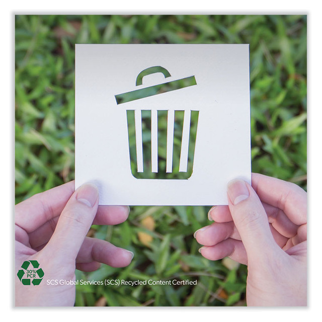 HERITAGE L8046TKER1 Eco Blend Max Can Liners, 45 gal, 0.8 mil, 40" x 46", Black, 25 Bags/Roll, 6 Rolls/Carton