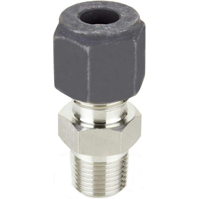 Parker 6-2 FBZ-SS Compression Tube Connector: 1/8" Thread, Compression x MNPT