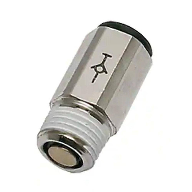 Legris 3091 08 13 Push-To-Connect Tube to Male & Tube to Male BSPT Tube Fitting: Self-Sealing Male, 1/4" Thread