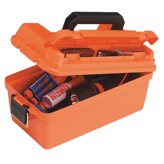 Plano Molding 141250 Tool Boxes, Cases & Chests; Material: Plastic ; Color: Orange ; Overall Depth: 8in ; Overall Height: 6.25in ; Overall Width: 15